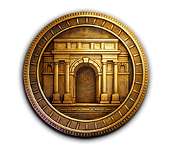 Gold coin symbol